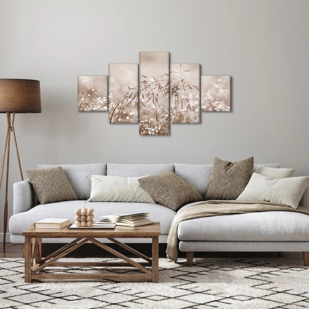 Obraz - Łąka w odcieniach brązu (125x70 cm)