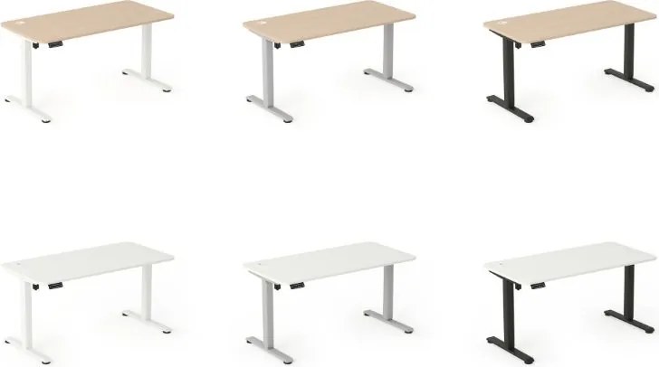 Dziecięce biurko regulowane elektrycznie Axio, 120x60 cm, rozmiar 3-4