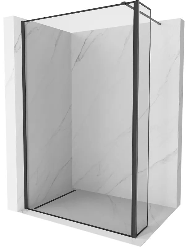 Mexen Kioto ścianka prysznicowa Walk-in 130 x 30 cm, czarny wzór, czarna - 800-130-212-70-70-030