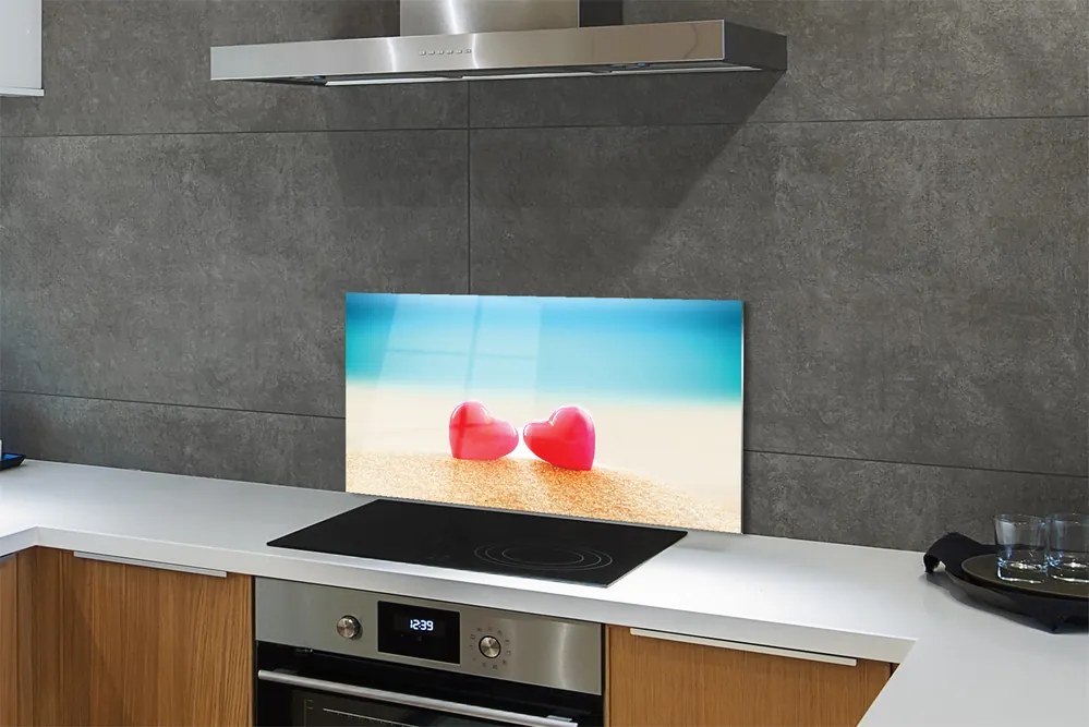 Szklany Panel Serca i Morskie Fale