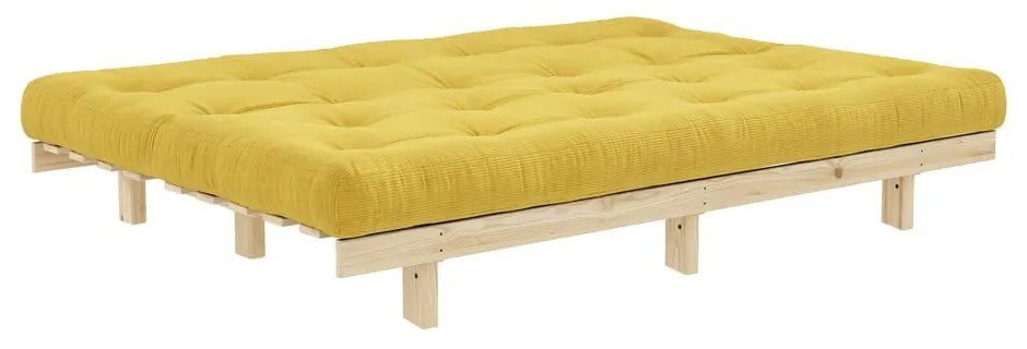 Żółta sztruksowa sofa 200 cm Lean – Karup Design