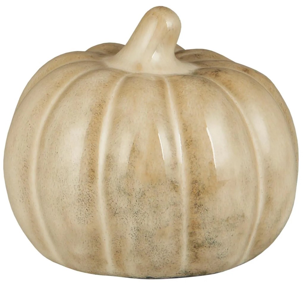 IB Laursen Ceramiczna dekoracja dynia PUMPKIN STANDING Ø8 cm kremowa