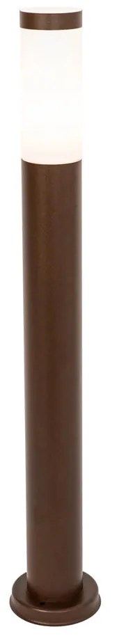 Zewnetrzna Latarnia zewnętrzna rdzawo-brązowa z opalem 80 cm IP44 - RoxPrzemysłowy Oswietlenie zewnetrzne