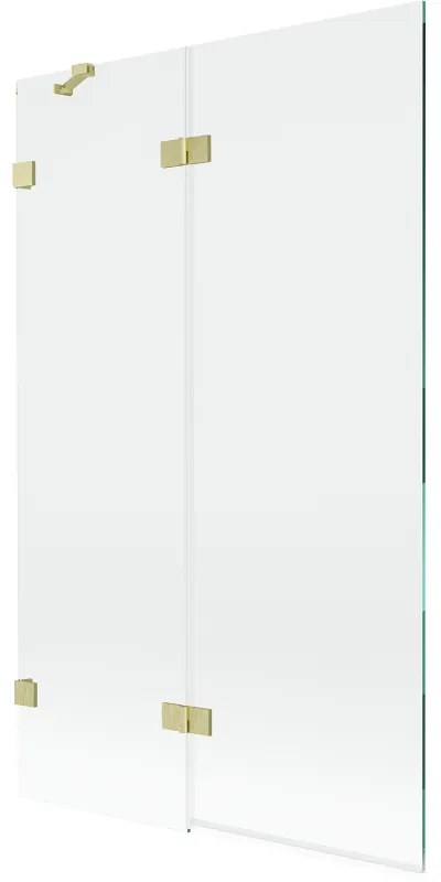 Mexen Lunar parawan nawannowy 2-skrzydłowy lewy 110 x 150 cm, transparent, złoty szczotkowany - 897-110-100-55-00-L
