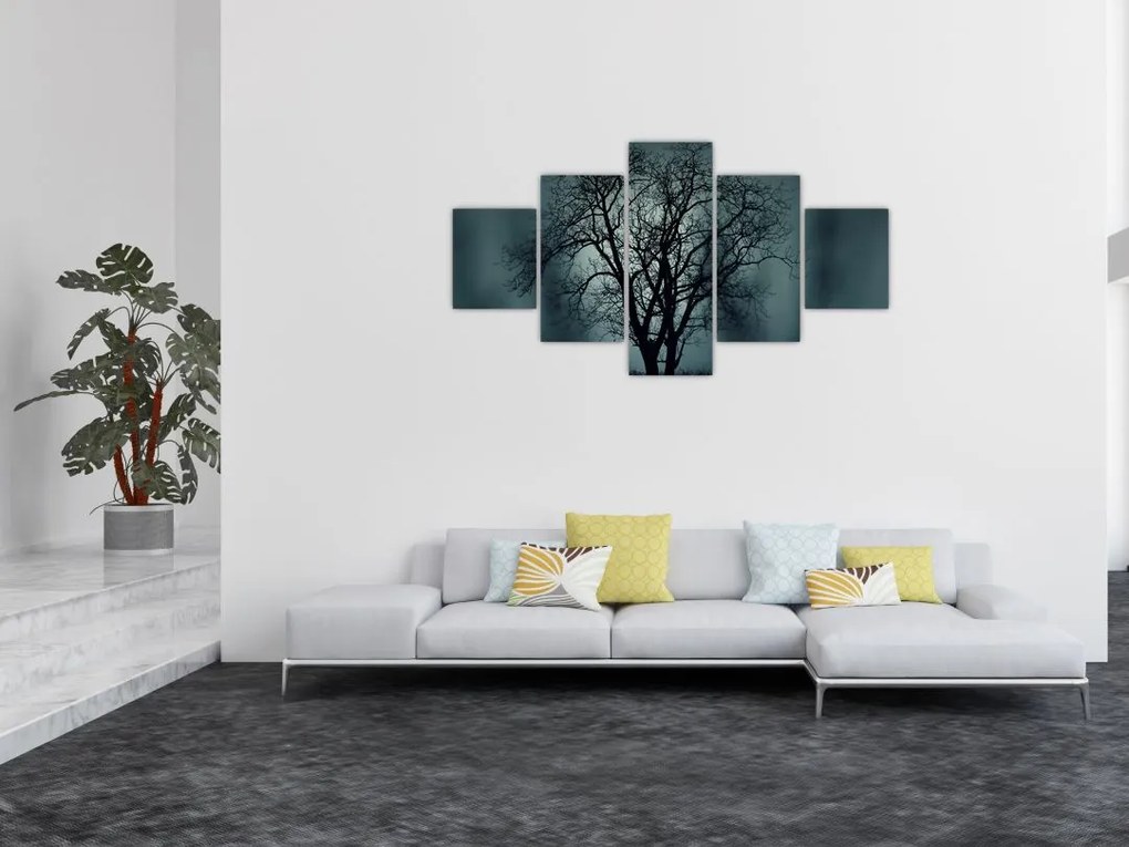 Obraz drzewa podczas zaćmienia (125x70 cm)