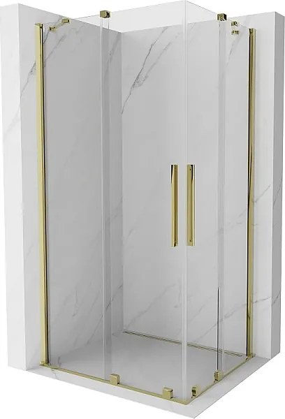 Mexen Velar Duo kabina prysznicowa rozsuwana 100 x 90 cm, transparent, złota - 871-100-090-02-50