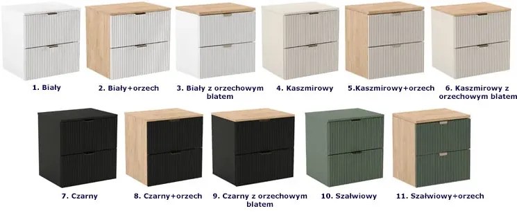 Szałwiowa szafka ścienna pod nablatową umywalkę - Oxel 3X