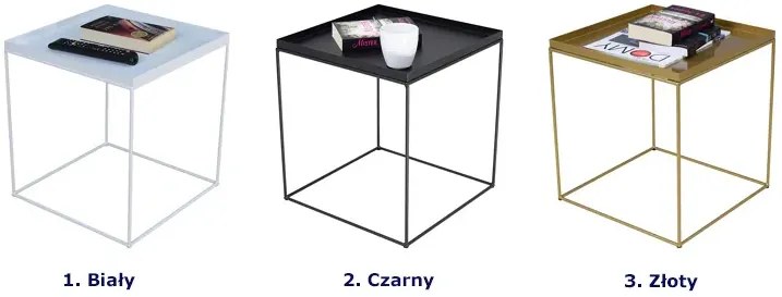 Czarny loftowy stolik kawowy - Gondiko 5X