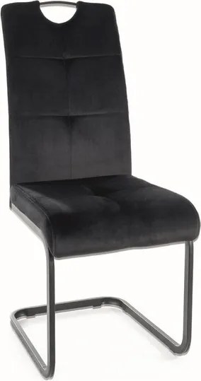 Krzesło na czarnych płozach Axo Velvet