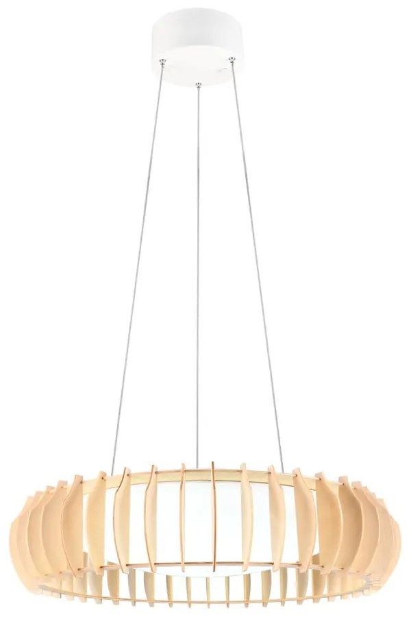 Biało-naturalna lampa wisząca LED ø 60 cm Monte – Trio