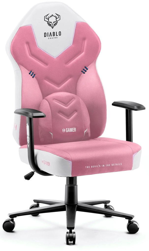 Fotel gamingowy Diablo X-Gamer 2.0 Normal Size, Marshmallow Pink