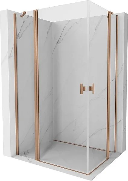 Mexen Mist Duo kabina prysznicowa uchylna 110 x 90 cm, transparent, miedź szczotkowana - 8A4-110-090-65-00