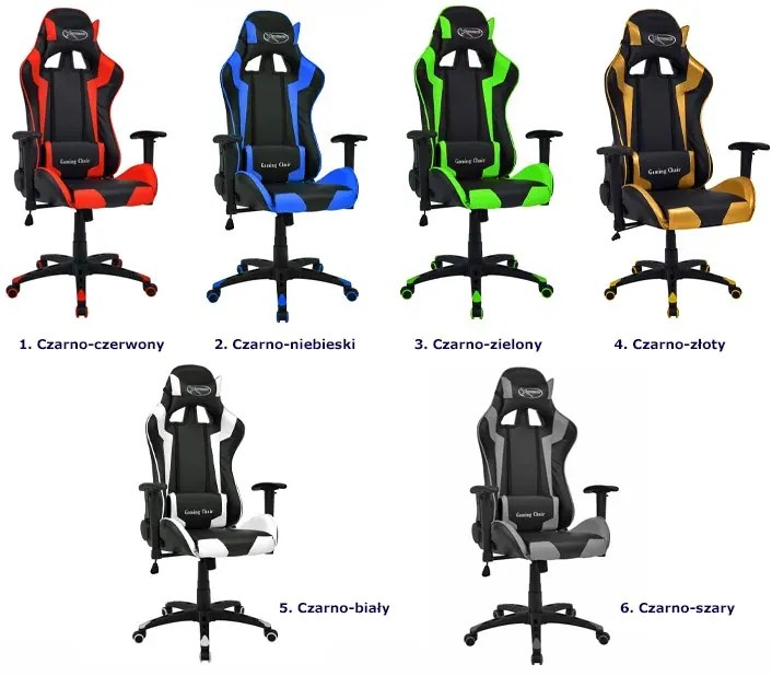 Czarno-czerwony fotel gamingowy z poduszkami H9-B76