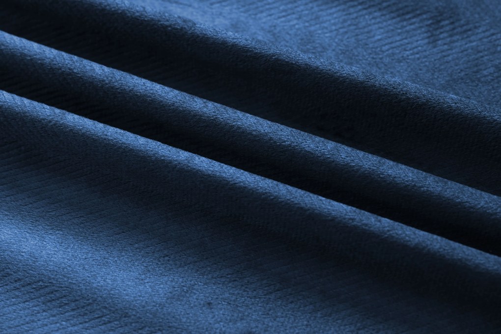 Zasłona zaciemniająca ELVIO VELVET 140x250 cm, granatowa Zawieszanie: Metalowe pierścienie