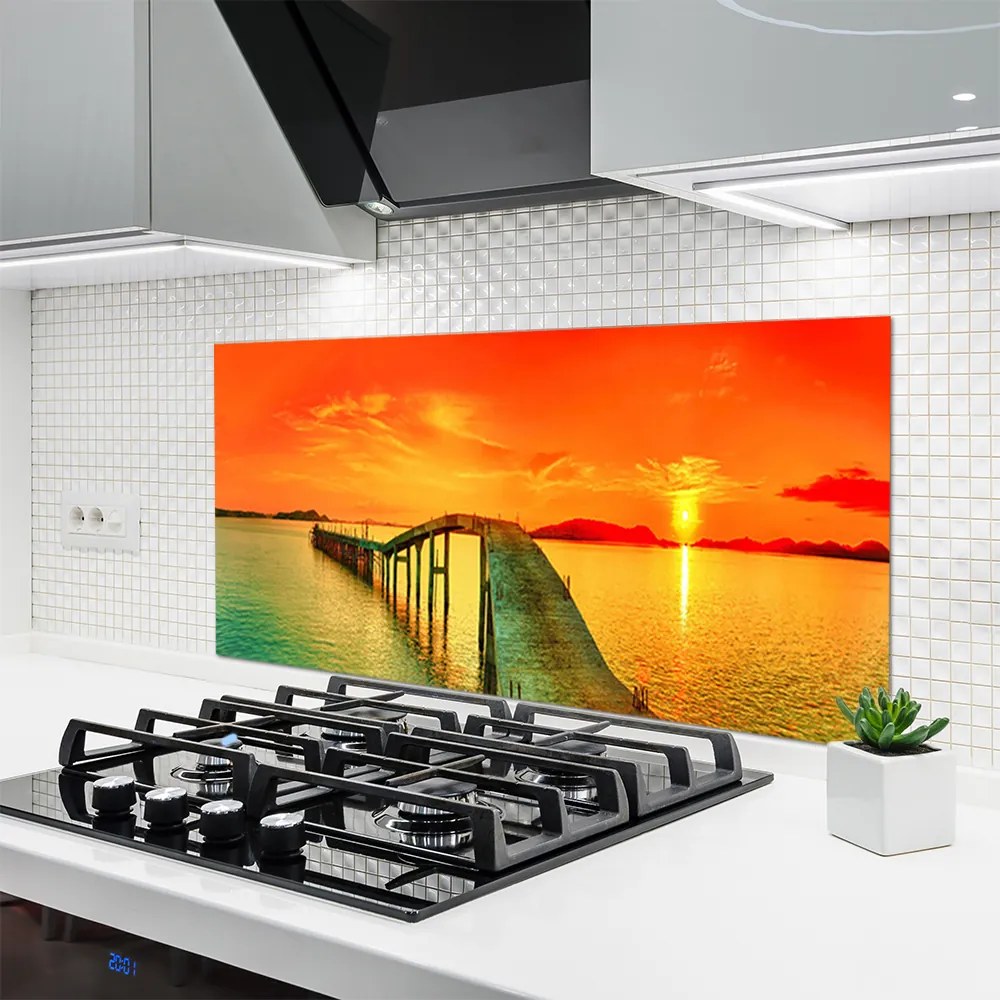 Panel Szklany Most Wiszący nad Zatoką