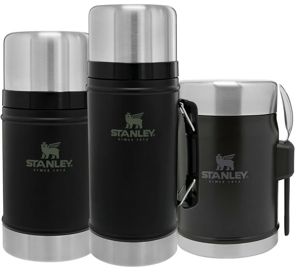 STANLEY Termos obiadowy 400 ml z łyżką/widelcem, czarny matowy