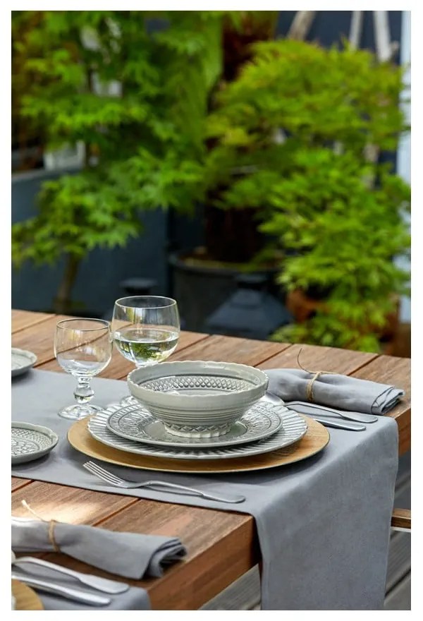 Szara kamionkowa misa Costa Nova Cristal, ⌀ 18 cm