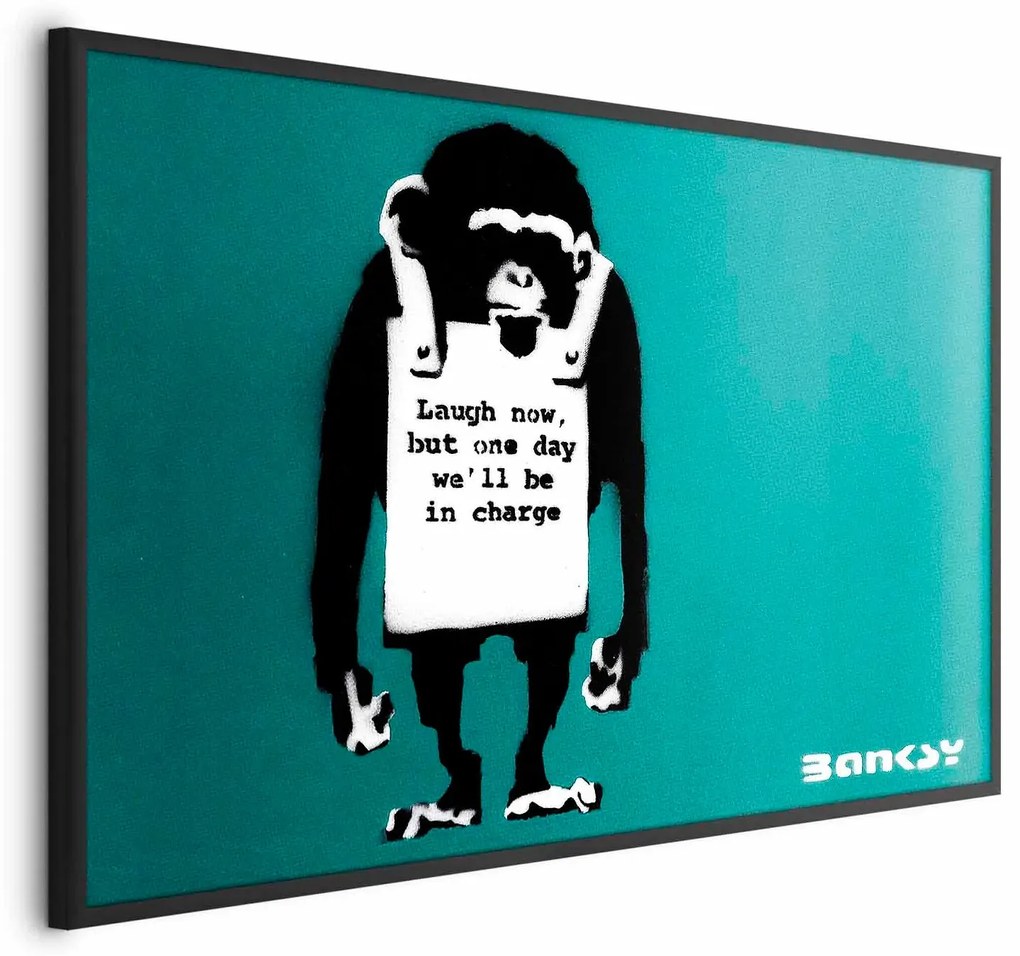 Plakat Zła małpa 60x40 cm z ramą czarną bez marginesu ARTGEIST B