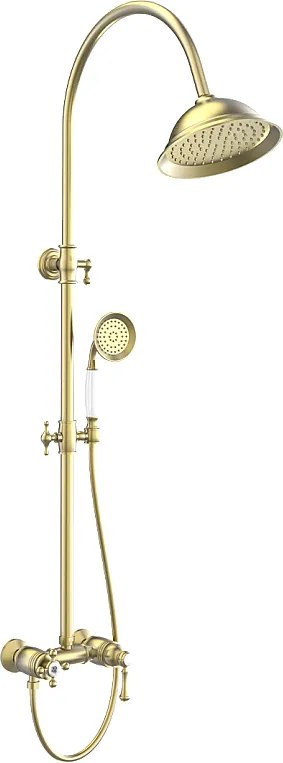 Leeds kolumna prysznicowa mechaniczna retro szczotkowanego złota - Essebagno