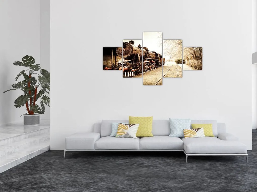 Obraz - Zabytkowa lokomotywa (125x70 cm)