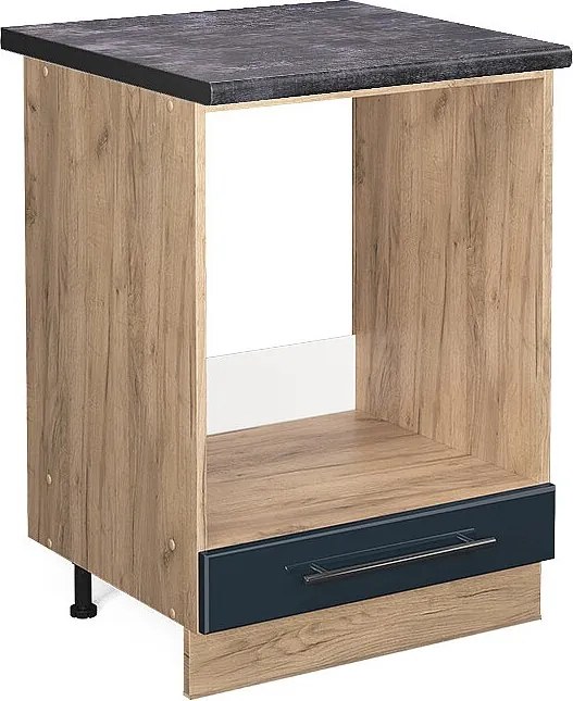 Szafka kuchenna ciemnoniebieski wysoki połysk 60x60x82 fame-line