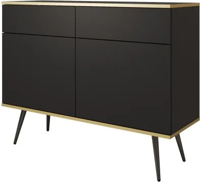 ORIANA Komoda KSZ 107 czarna | nogi czarne