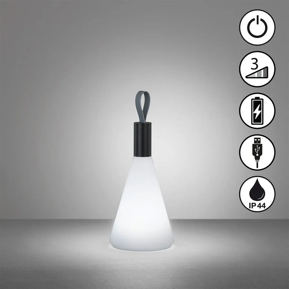Biało-czarna lampa stołowa LED (wysokość 31,5 cm) Prian – Fischer & Honsel