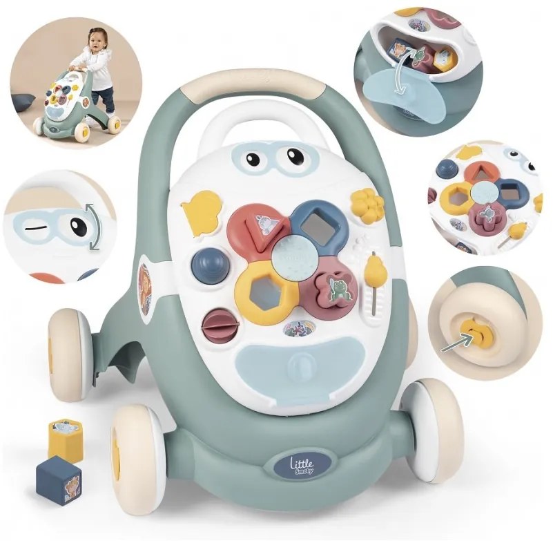 Smoby little chodzik 3w1 pchacz interaktywny wózek