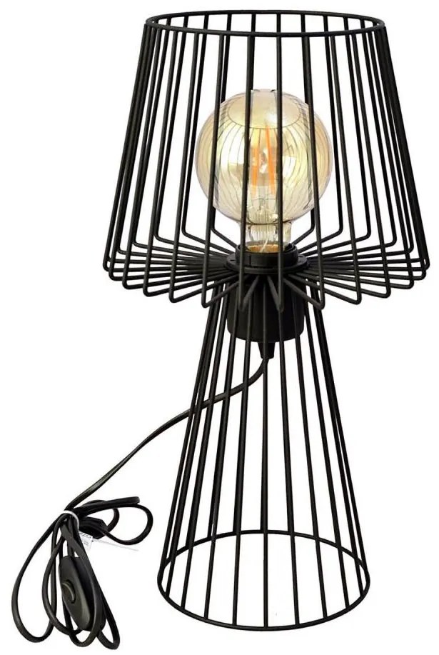 Lampa stołowa TORRI 1xE27/15W/230V czarna