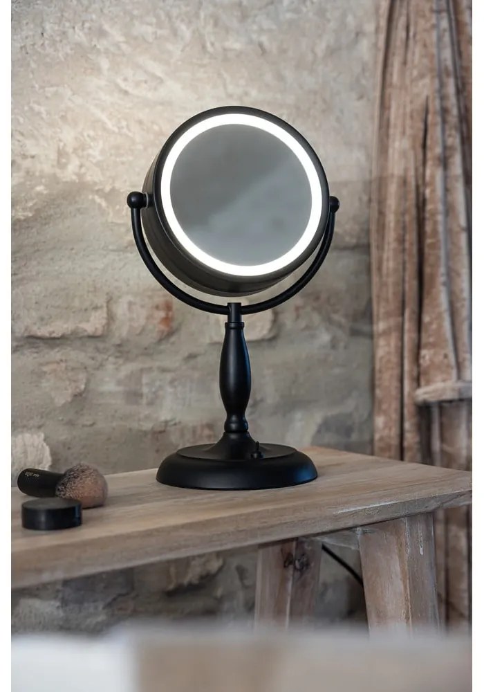 Lampa stołowa w kolorze matowej czerni ze szklanym kloszem (wysokość 36 cm) Face – Markslöjd