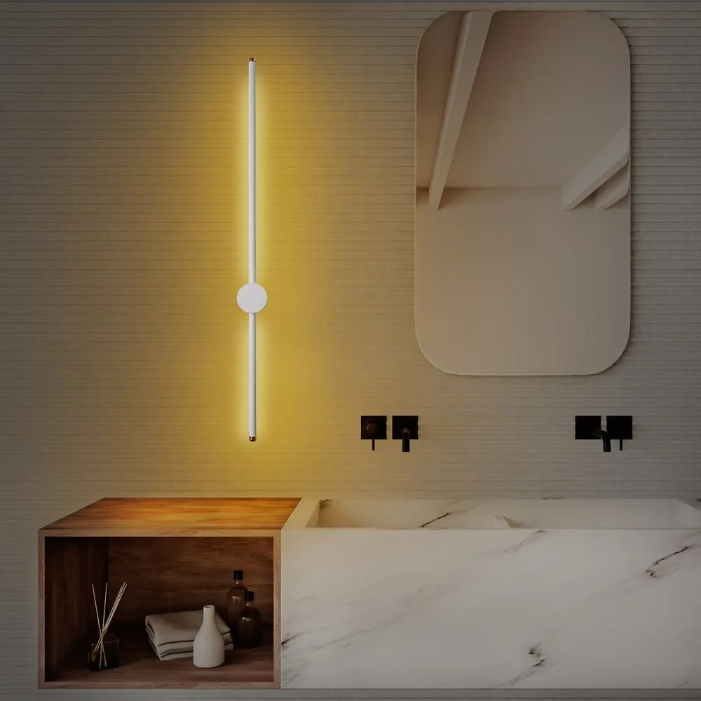 Biały kinkiet LED ø 7 cm Sword – Opviq lights