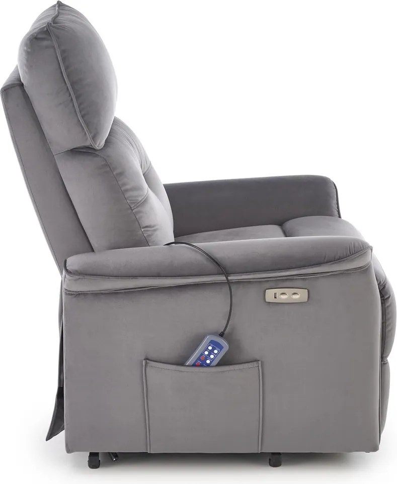 Fotel rozkładany elektrycznie z funkcją pionizacji Semir 2 Halmar