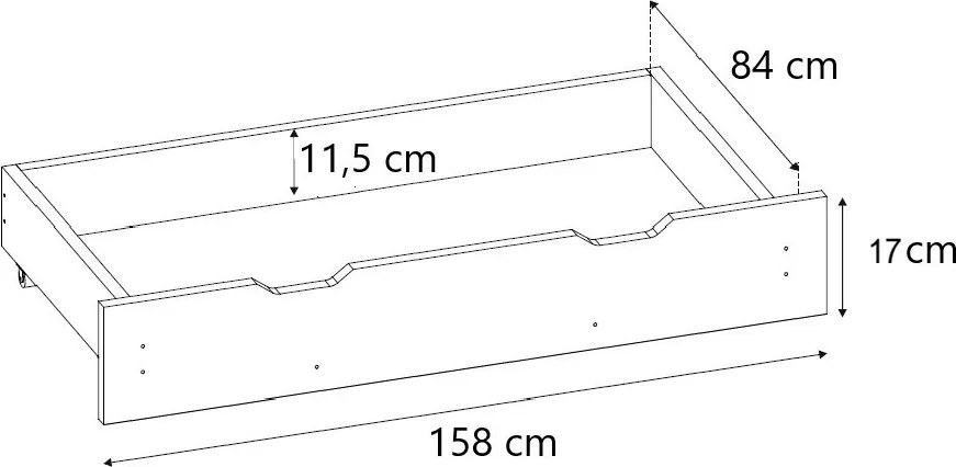 Dziecięcy pojemnik na zabawki DOMEK D3 biały
