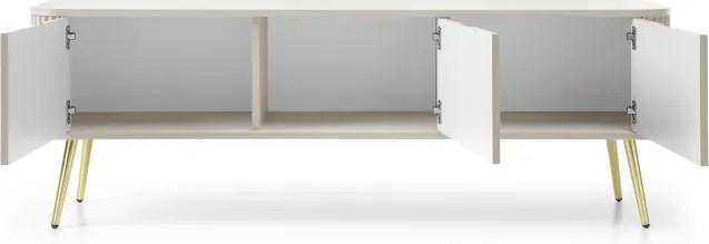 ZURI Szafka RTV-168 kaszmirowa | złote nogi