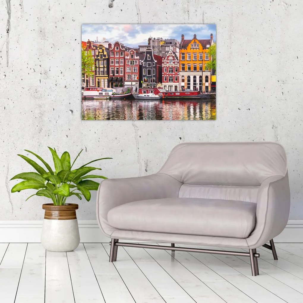 Obraz - Amsterdam, domy tańca (70x50 cm)