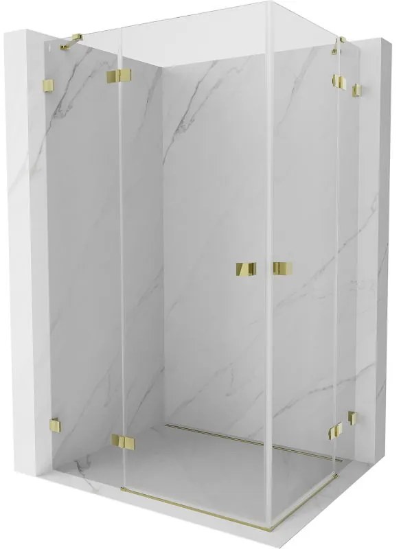 Mexen Lunar Duo kabina prysznicowa uchylna lewa 110 x 80 cm, transparent, złota - 834-110L-080P-50-00