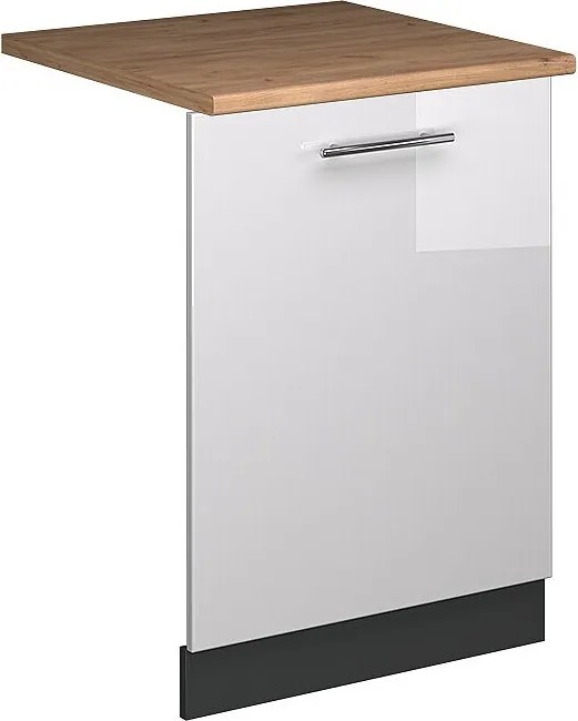 Panel przedni zmywarki biały wysoki połysk 60x1.6x81.8 fame-line