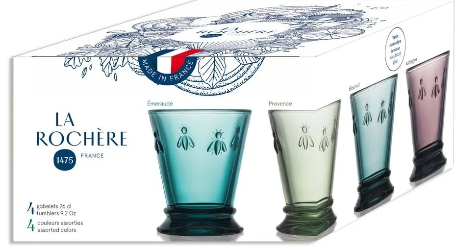 Szklanki zestaw 4 szt. 260 ml Abeille – La Rochére