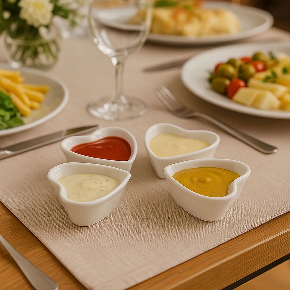 Miseczki na przekąski z porcelany, 4 szt.