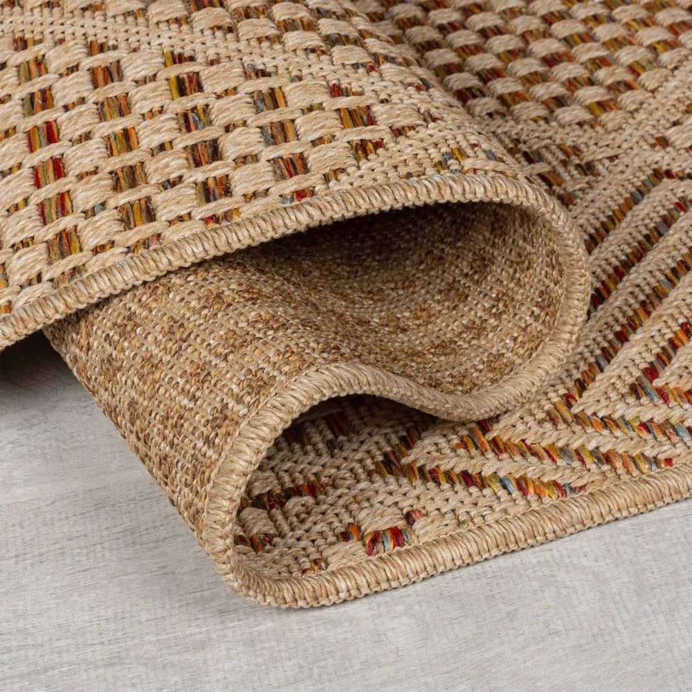 Chodnik odpowiedni na zewnątrz w naturalnym kolorze 80x230 cm Nora Diamond – Flair Rugs