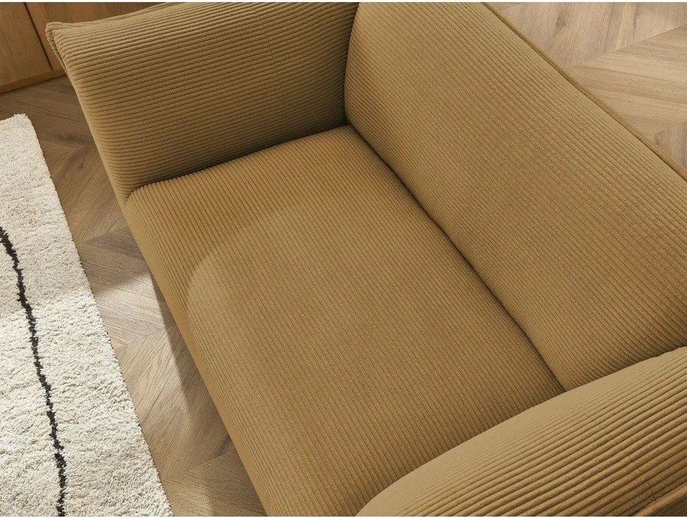 Musztardowa sztruksowa sofa 170 cm Giorgia – Bobochic Paris