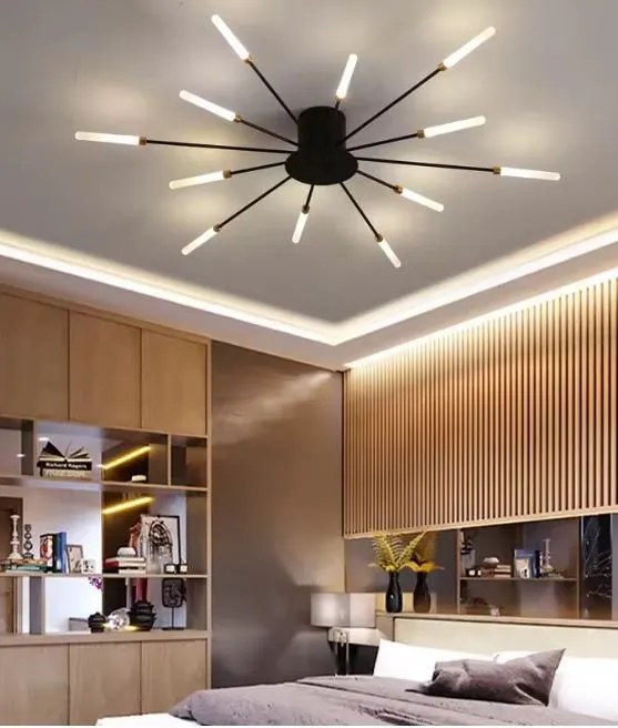 Plafon lampa LED sufitowa metalowa AT87-12SL-Czarny