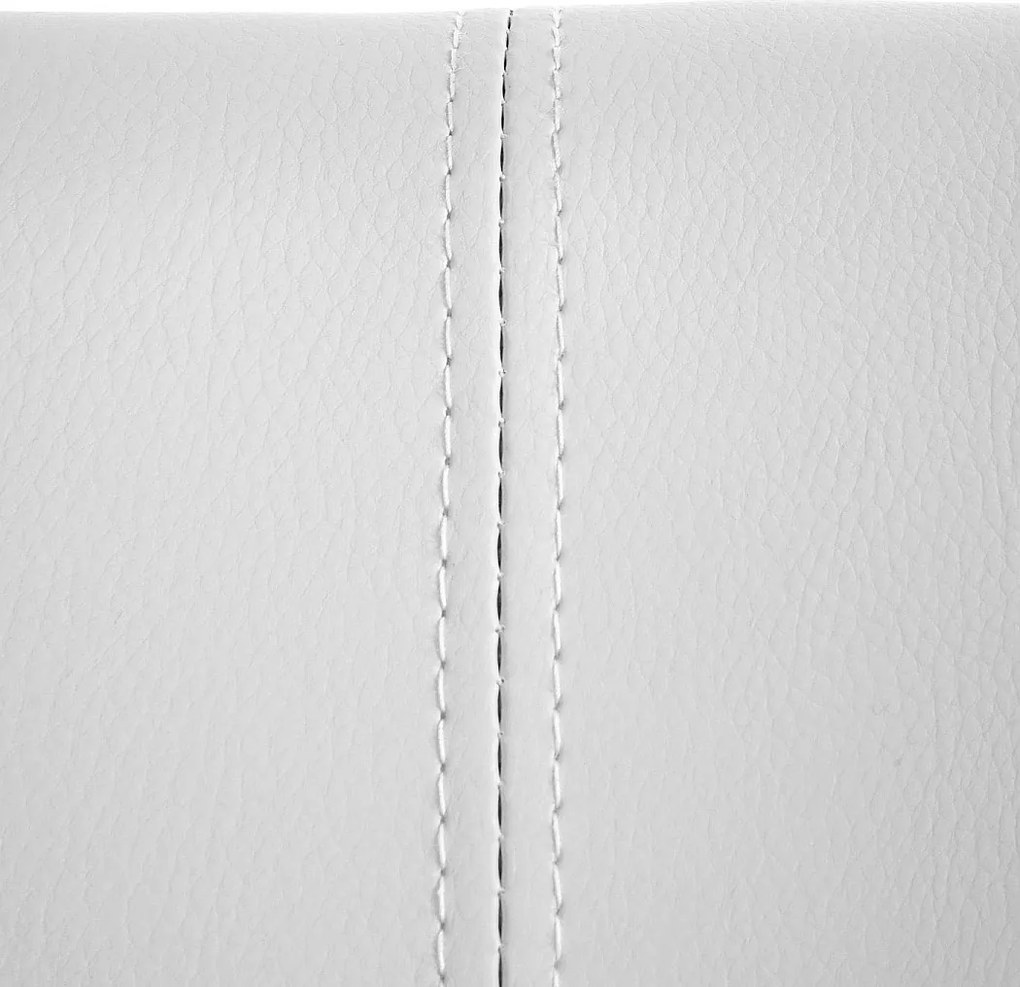 Krzesło do jadalni Vaasa T633 (zestaw 6 sztuk),  sztuczna skóra, białe