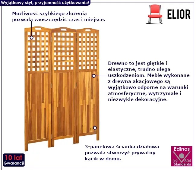 3-panelowy parawan M6-S22