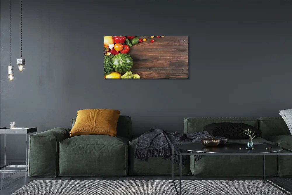 Duży obraz na płótnie Kompozycja Arbuza i Pomidorków