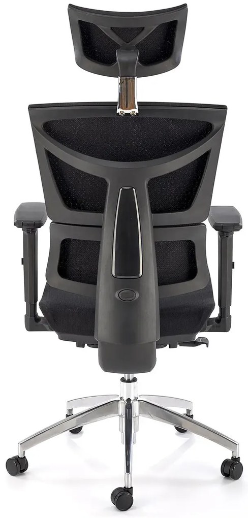 Czarny ergonomiczny obrotowy fotel z mechanizmem synchronicznym - Oxon
