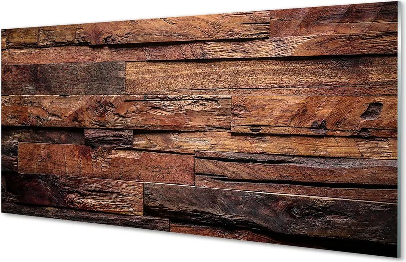 Panel szklany do Kuchni Słoje i Struktura Drewna