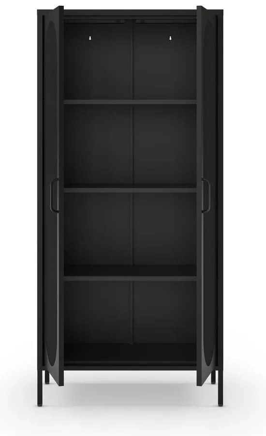 Czarna szafka 80x170 cm Diora – Marckeric