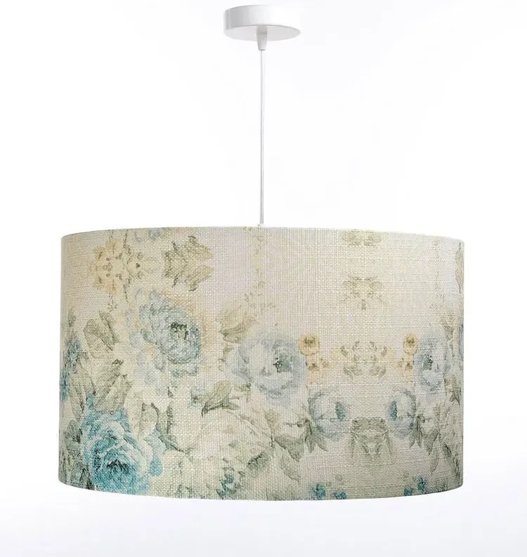 Kremowa okrągła lampa wisząca w kwiaty - 3X S371 M0-N44
