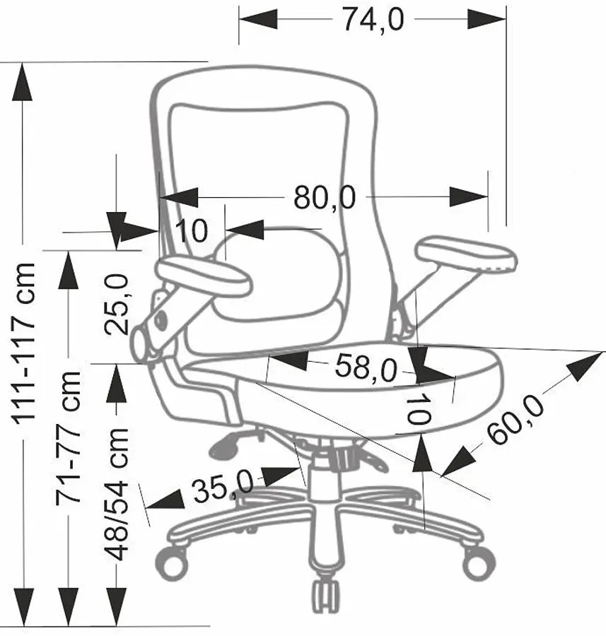 Fotel czarny obrotowy do biura D1-F77